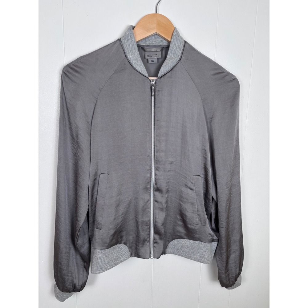 Vero Moda Bomber Jacket Lightweight‎ Casual Zip Up Gray Small